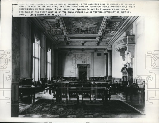 1953 Press Photo The place where Gen. Dwight Eisenhower presided as chairman