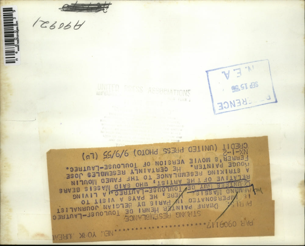 1955 Press Photo Paris, Armand Massis & Countess Guy de Toulouse Lautrec