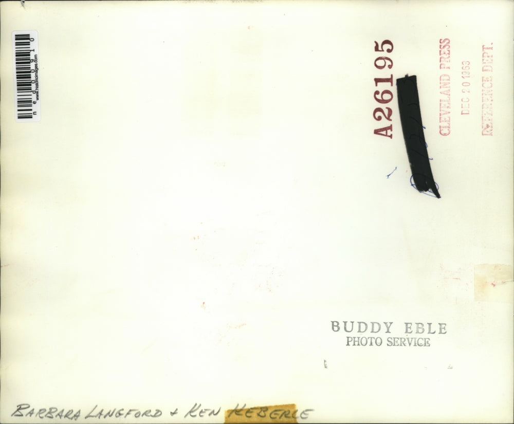 1963 Press Photo Barbara Langford and Ken Keberle