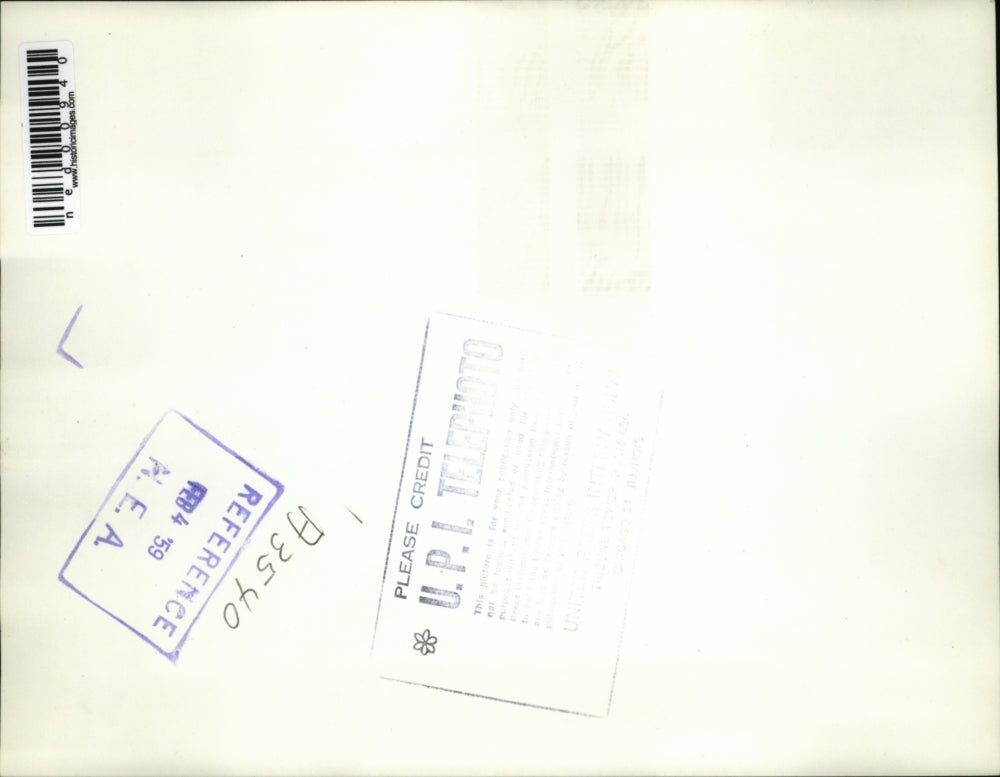 1959 Press Photo Meadville Pa trapped by flood waters autos frozen