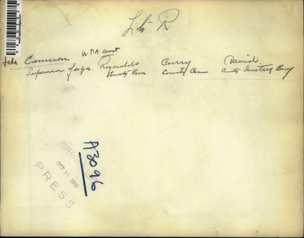 1936 Press Photo Reynolds, Curry, and David at Lake Cameron