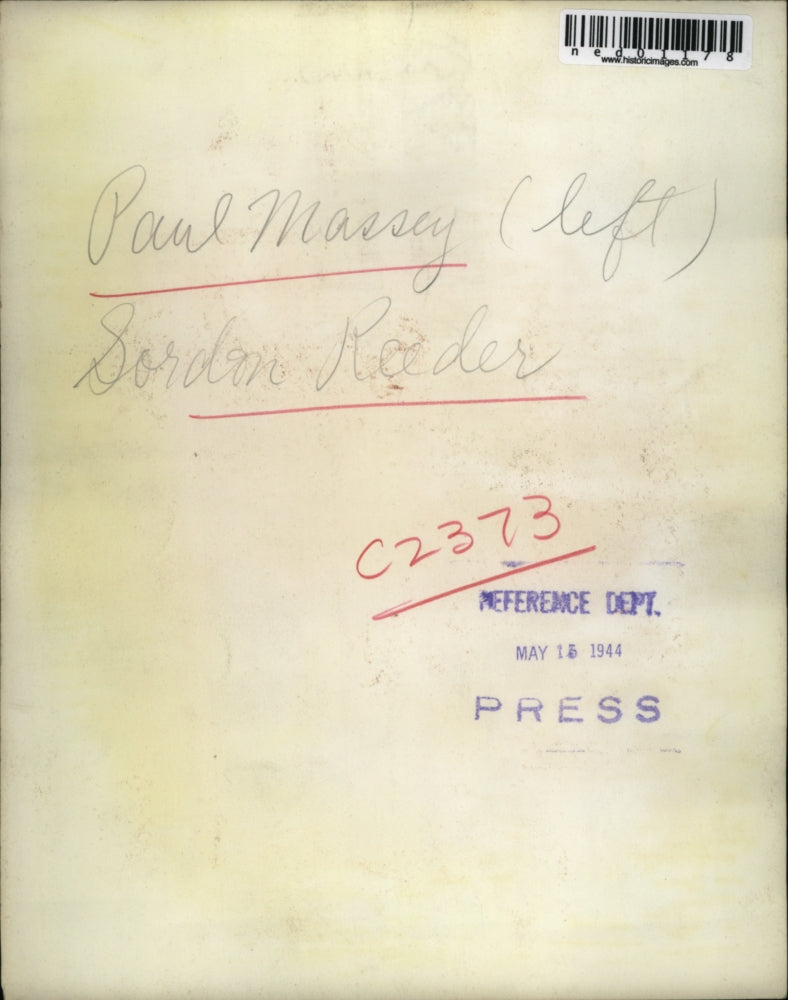 1944 Press Photo Paul Massey Jordan Reeder - ned01178