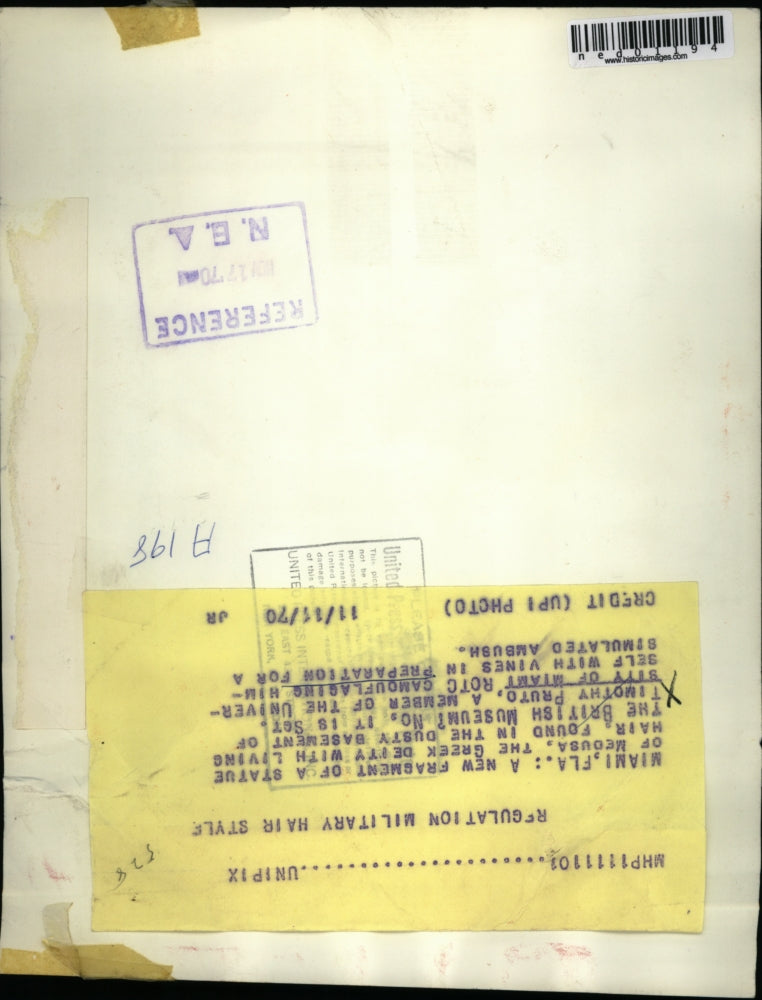 1970 Press Photo Miami Fla. Timothy Pruto Univ of Miami ROTC camo - ned01194