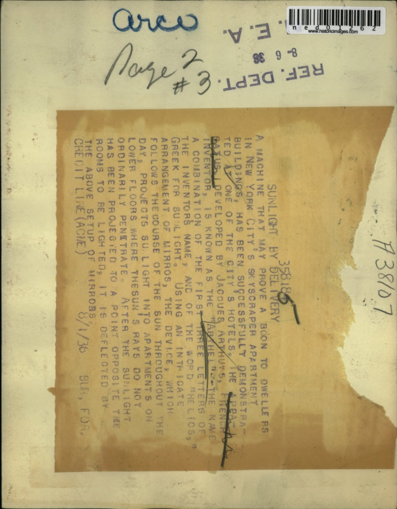 1936 Press Photo Apparatus for NYC apartment buildings