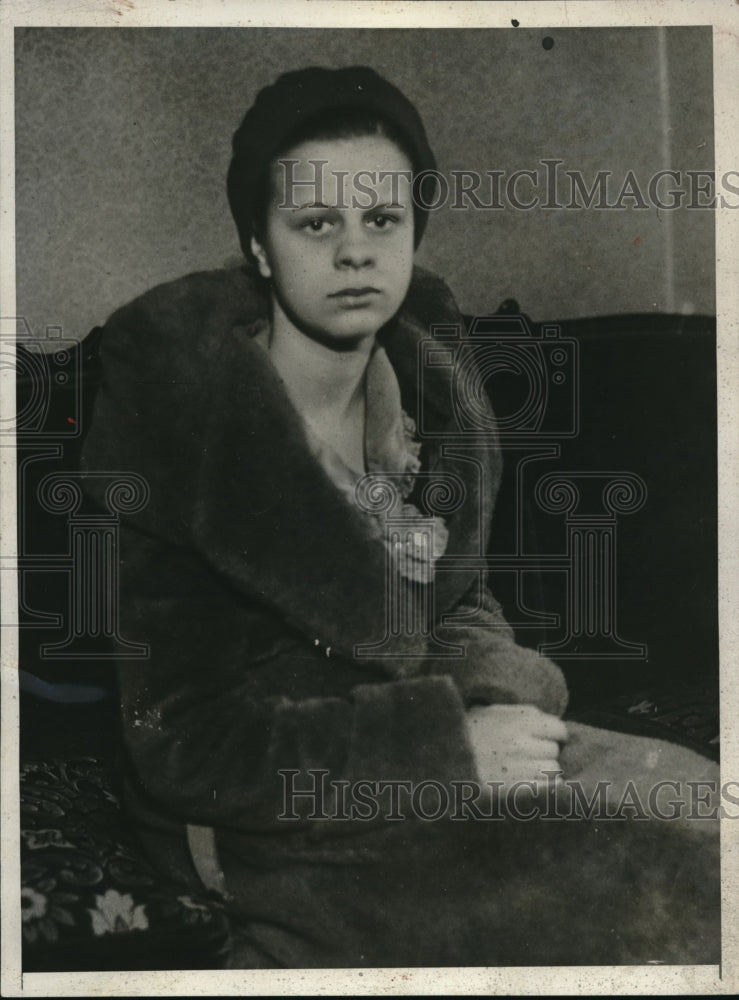 1931 Press Photo Benita Bischoff, daughter of murdered graft witness in NY