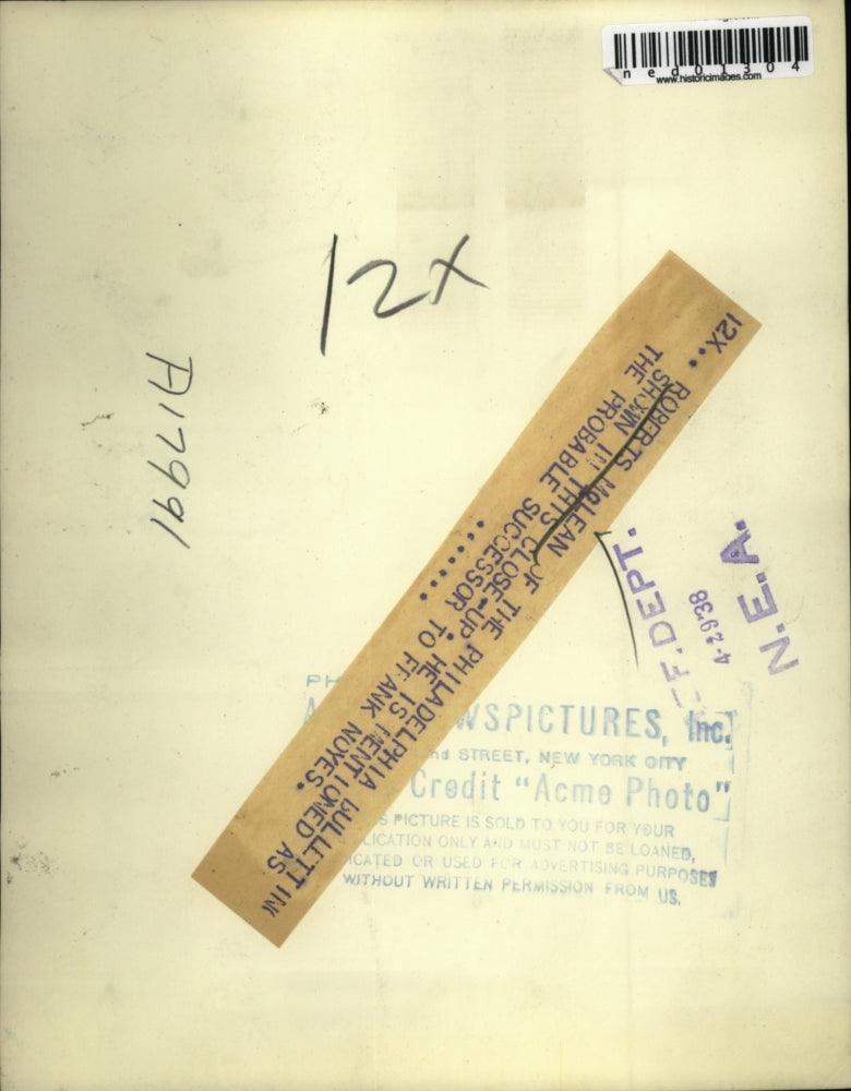 1938 Press Photo Roberts McLean of the Philadelphia Bulletting Show