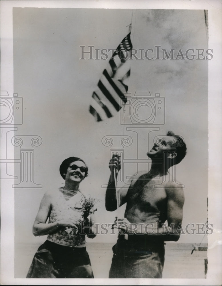 1936 Press Photo Mrs Don Menzel & Dr Wallace brode of Ohio State Univ