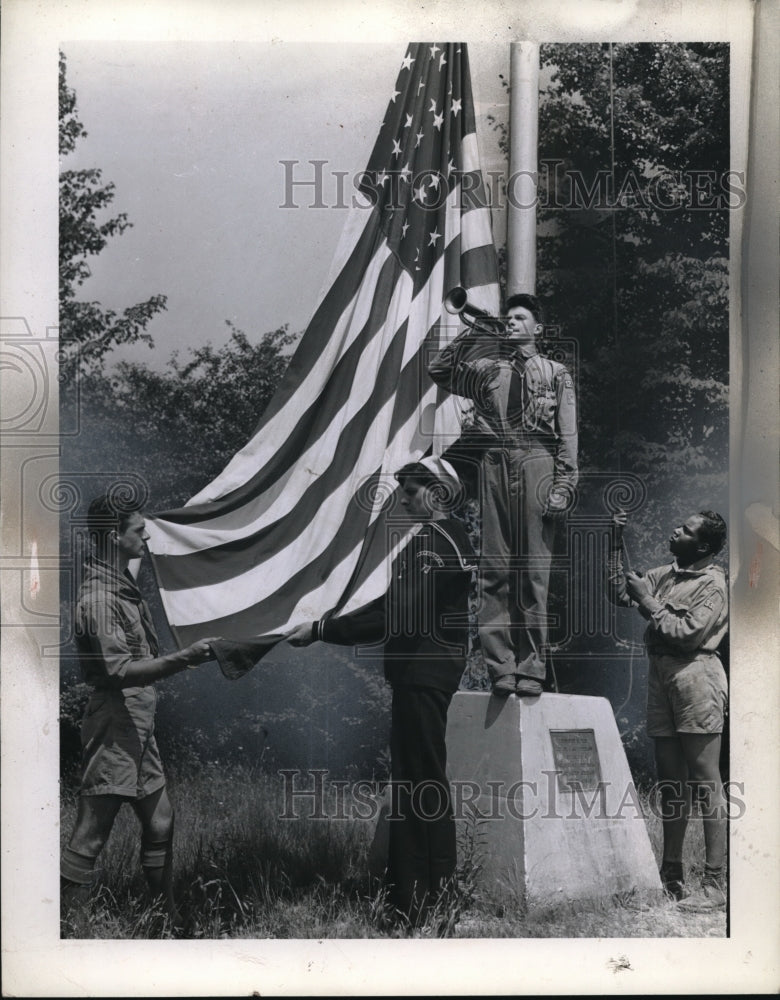 1943 Press Photo Joe Logan, Carl Nagle, Keith Kellog, Jasper Foster