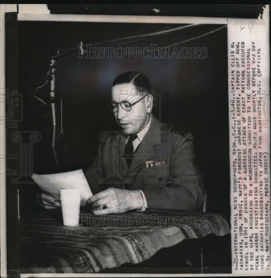 1946 Press Photo Wash DC Captain Ellis M Zacharis Navy Japanese expert