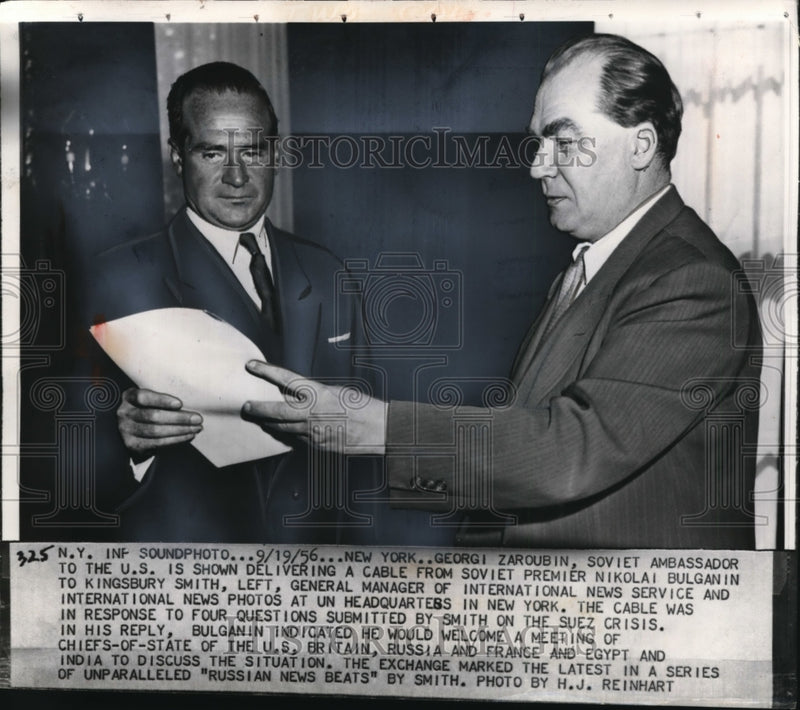 Load image into Gallery viewer, 1956 Press Photo Washington D.C Russian ambassador Georgi Zaroubin - ned01452
