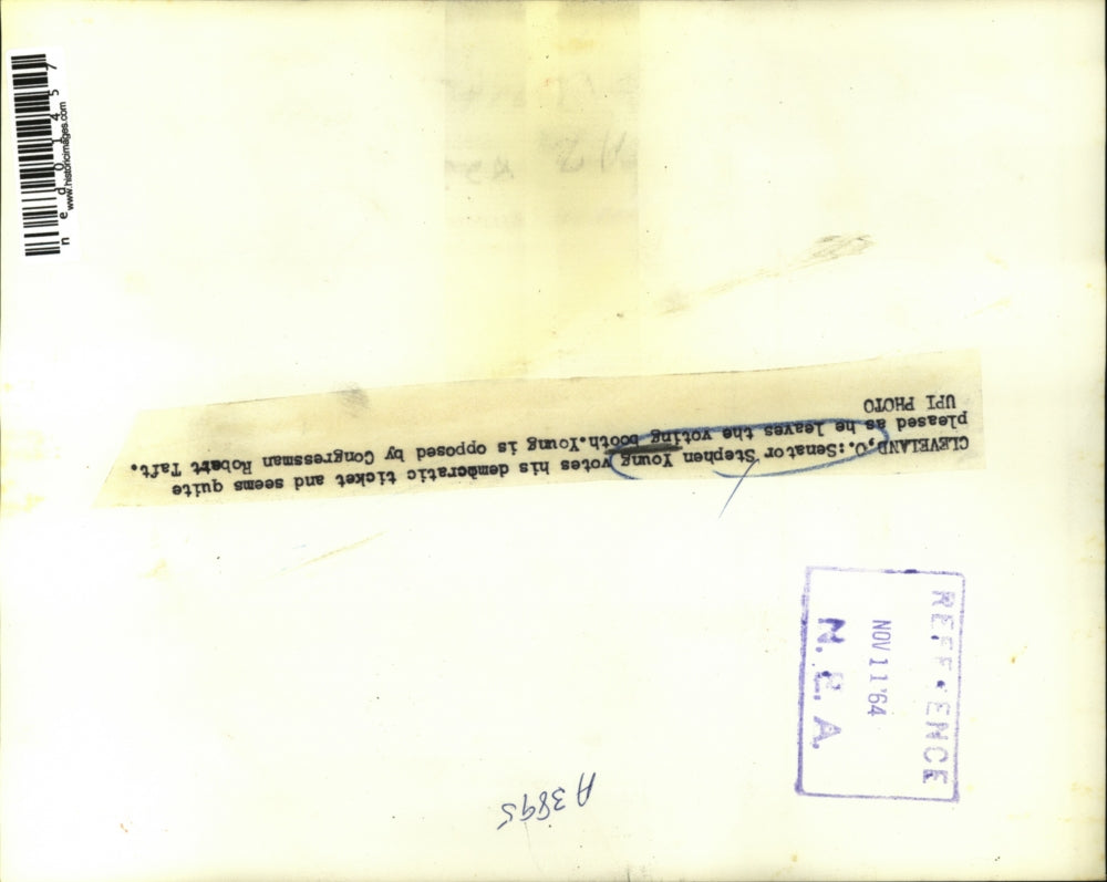 1964 Press Photo Cleveland Ohio Senator Stephen Young