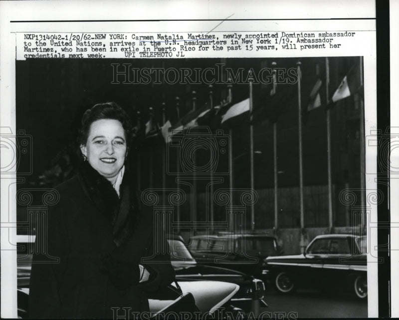 Load image into Gallery viewer, 1962 Press Photo The newly appointed Dominican Ambassador to UN is Mrs. Martinez
