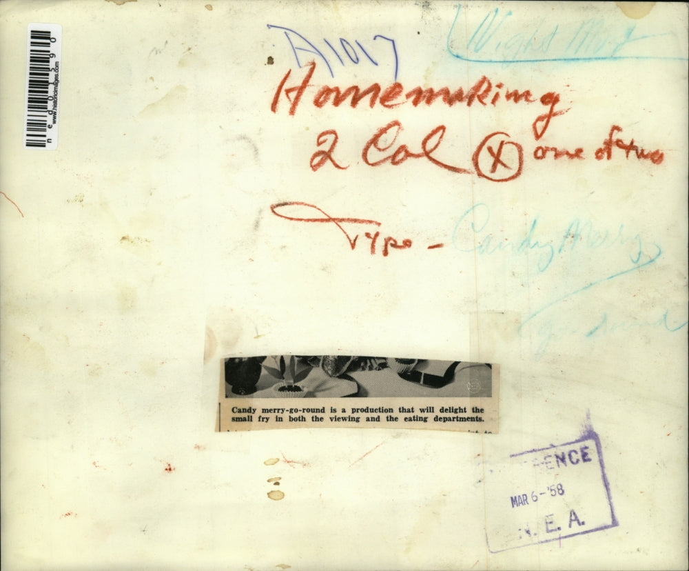 1958 Press Photo merry go round in chocolate will be delightful to see