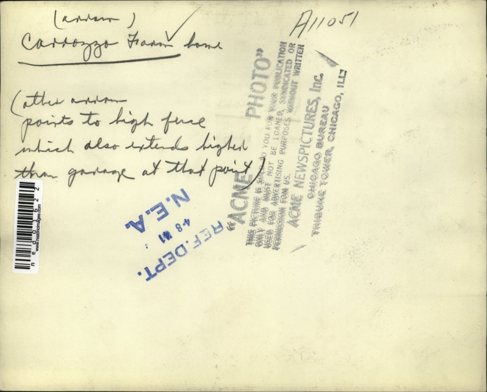 1941 Press Photo At the Caddozzo Farm Home,security is at its best