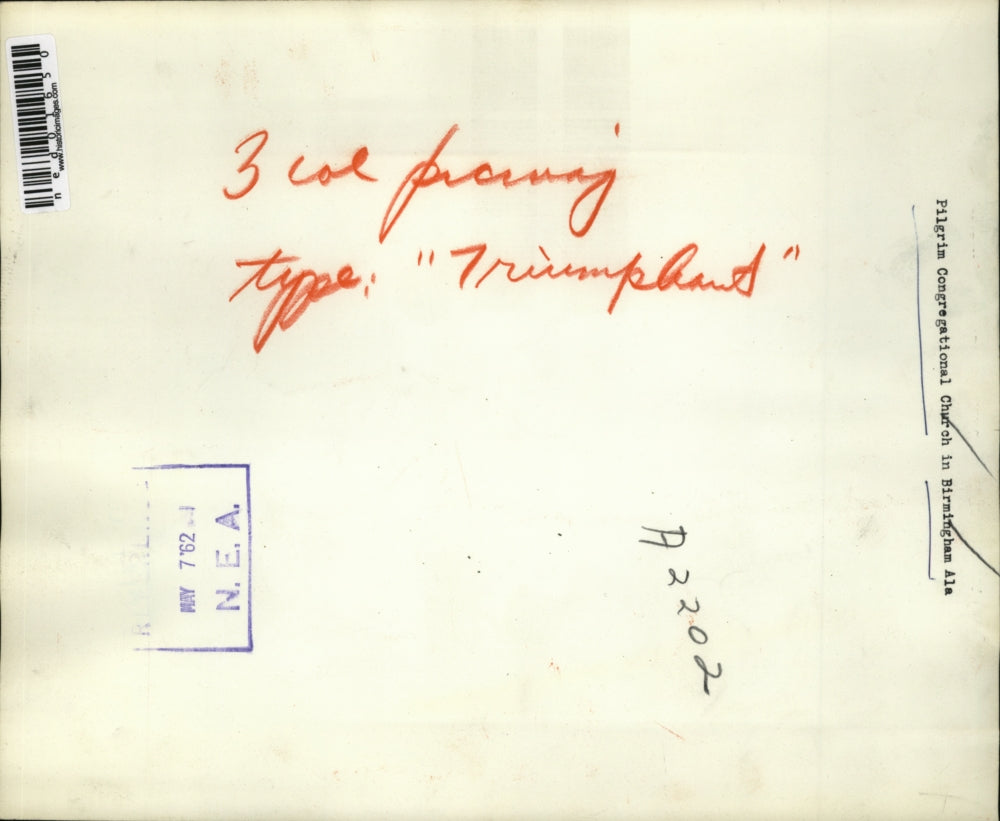 1962 Press Photo The so quiet Pilgrim Congregational Church in Birmingham