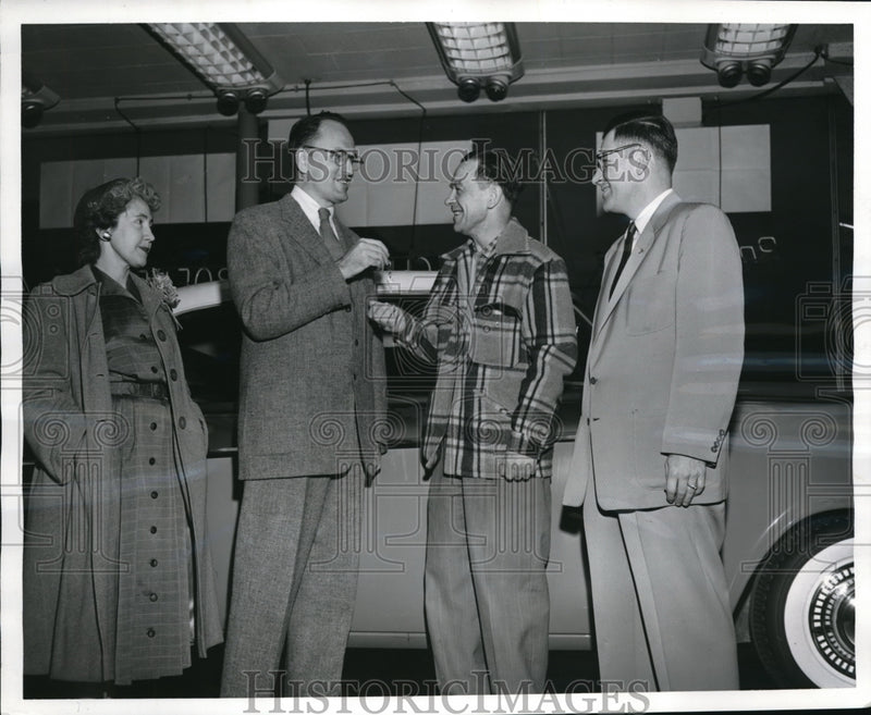 Load image into Gallery viewer, 1955 Press Photo Jesse A Likeness, Won Trip to Hollywood On Lawrence Walk TV
