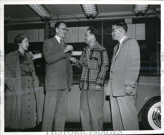 1955 Press Photo Jesse A Likeness, Won Trip to Hollywood On Lawrence Walk TV