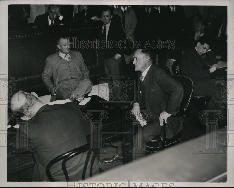 Load image into Gallery viewer, 1937 Press Photo Banker testifies at civil liberties probe
