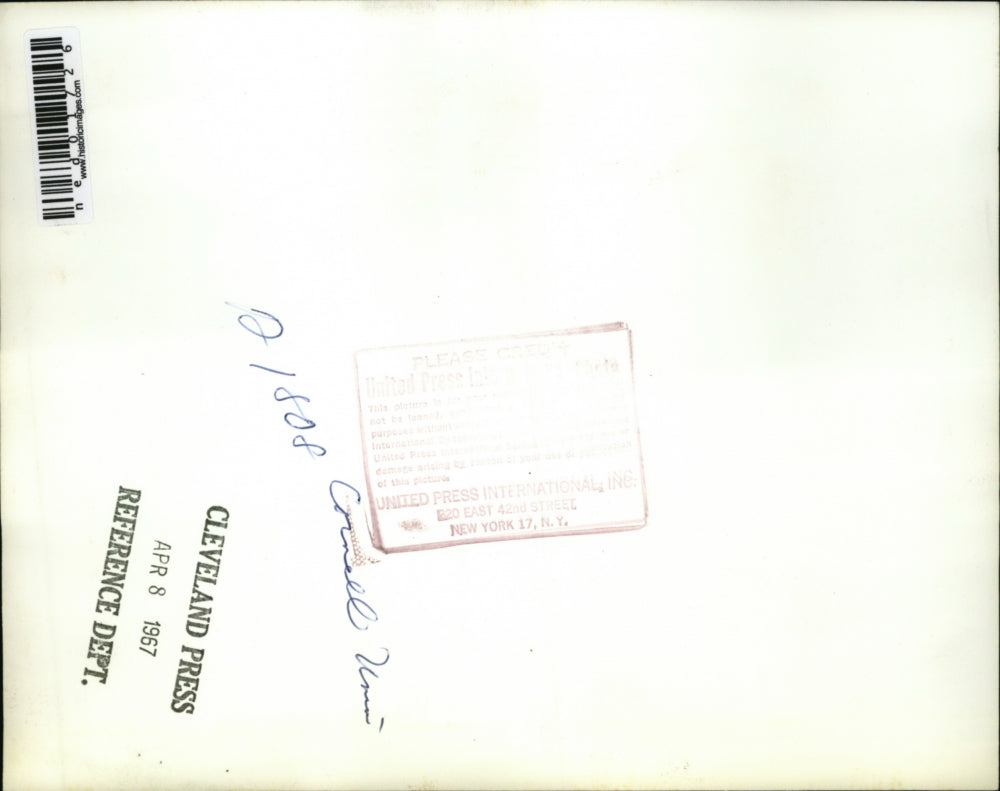 1967 Press Photo Ithaca NY Cornell Univ, M Schwartz, J Knoll, P Lavori & prof.