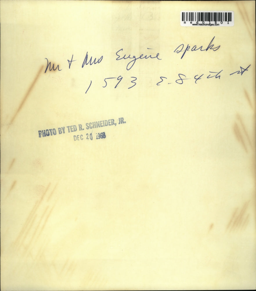 1968 Press Photo Mr & Mrs Eugene Sparks of Cleveland Ohio