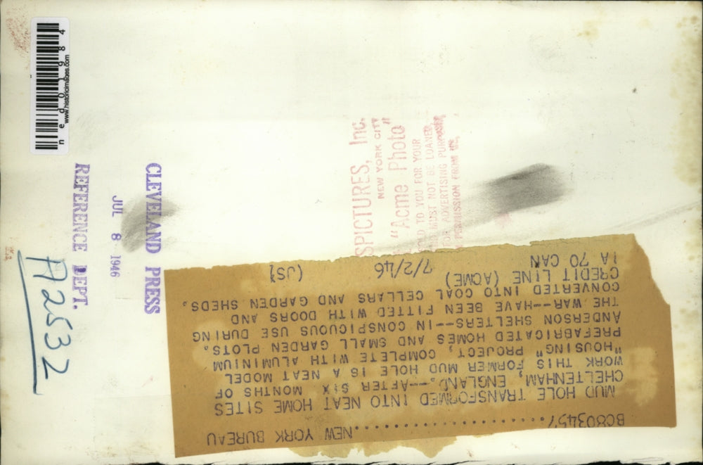 1946 Press Photo Mud Hole transformed into a neat housing site in Cheltenham