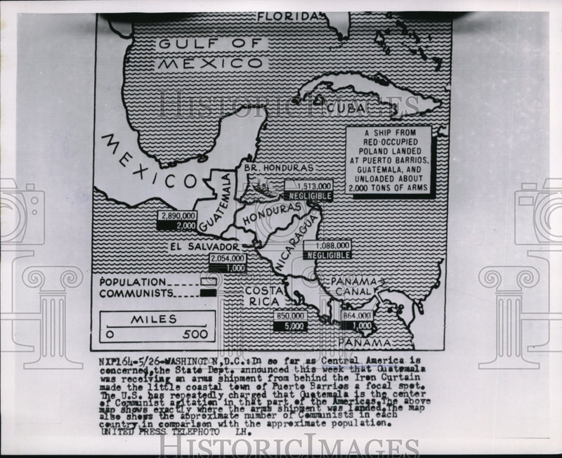 Load image into Gallery viewer, 1954 Press Photo State Department announced that as far as Central America
