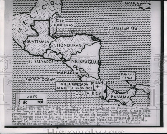 1955 Press Photo The Town Ville Quesada in Aljuela Province has been captured