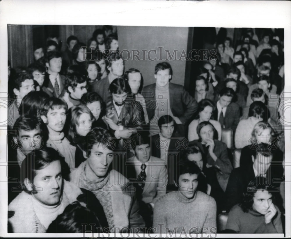 1971 Press Photo Zagreb University Student on strike for Government in Belgrade
