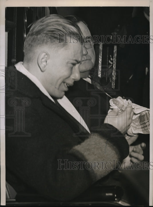 1938 Press Photo Chicago Theo Danielson at inquest into mother's murder