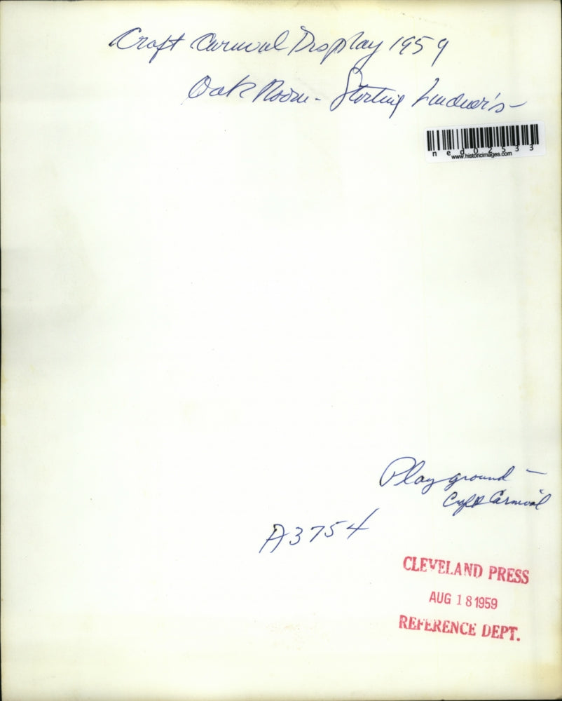 1959 Press Photo Craft carnival display at A mall in Cleveland Ohio - ned02533