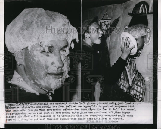 1956 Press Photo Atlanta Ga GA Tech homecoming celebrations of Alpha Episilon Pi