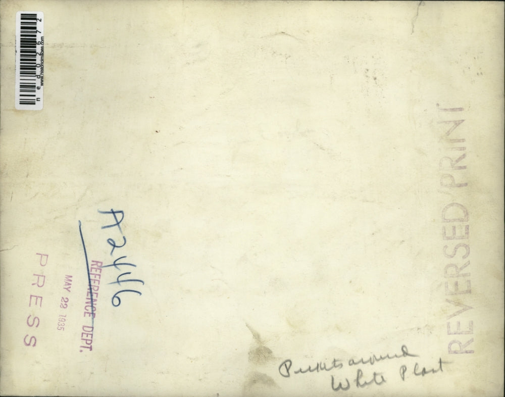 1935 Press Photo Pickets at White plant in Ohio