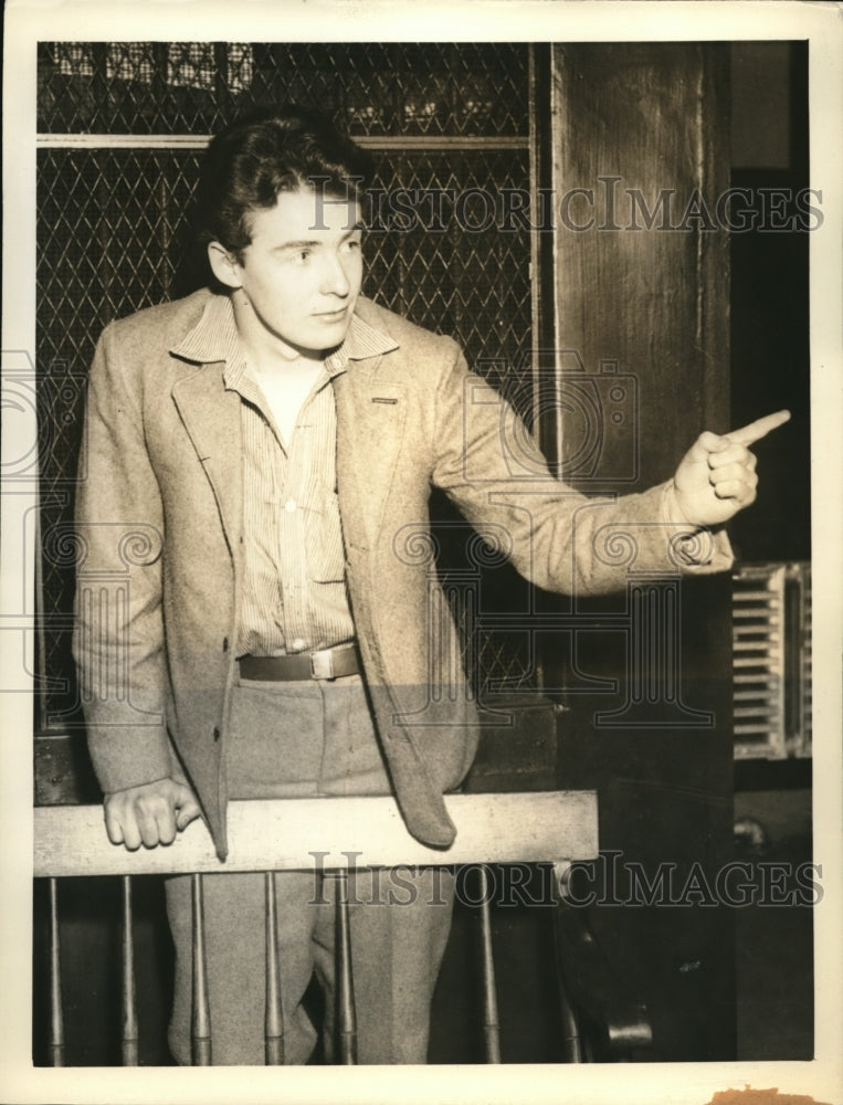 1936 Press Photo Boston Mass Francis Moriarty on trial here on charges