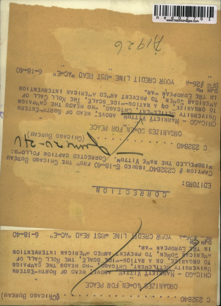 1940 Press Photo The Head of North Eastern University Settlement is H. Vittum