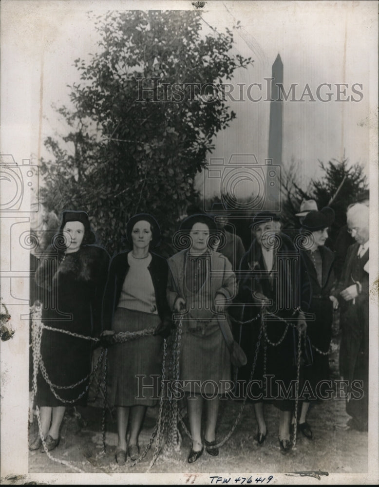 1938 Press Photo A fight to save Washington cherry trees