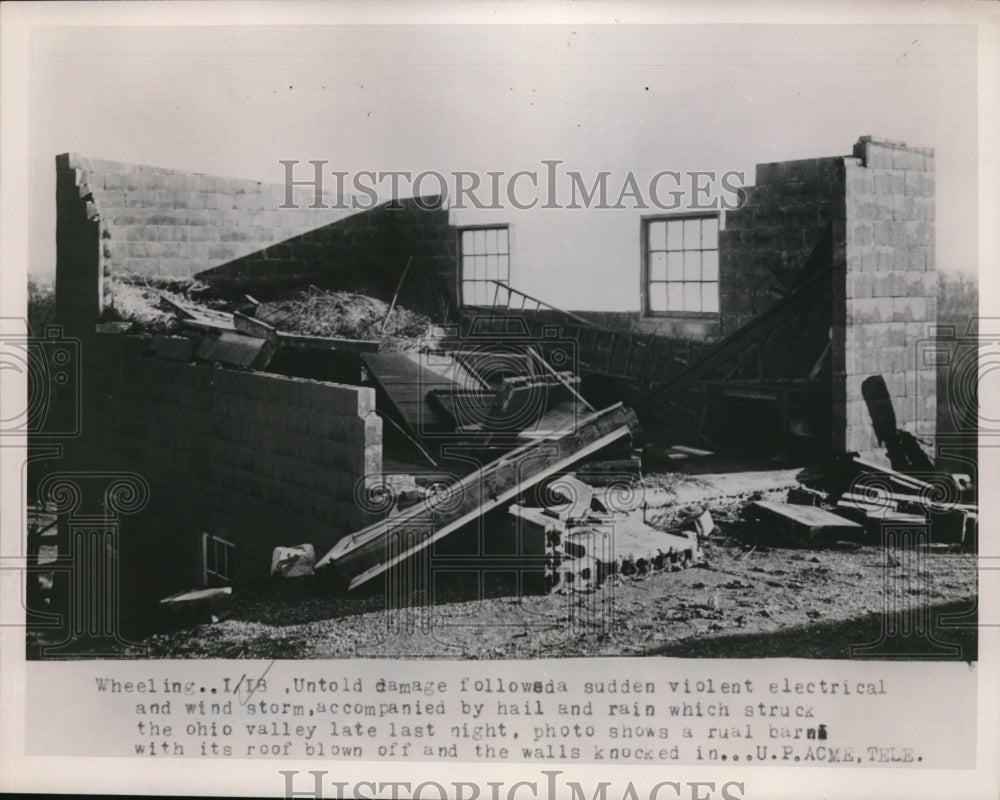 1952 Press Photo The Ohio valley suffered from violent electrical and wind storm