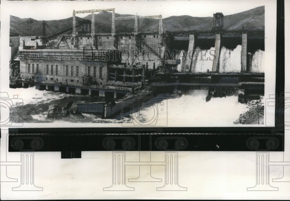 1957 Press Photo Georgi Malenkov on Ust-Kamenogorsk hydroelectric station