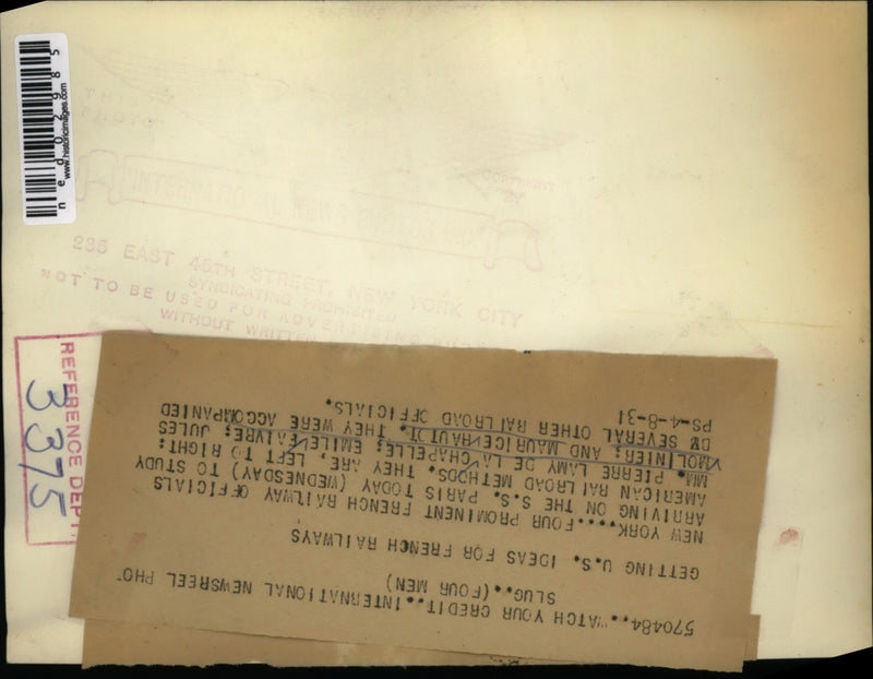 Load image into Gallery viewer, Press Photo PL de la Chapelle, Emile Faivre, Jules Molinier and Maurice Hautot
