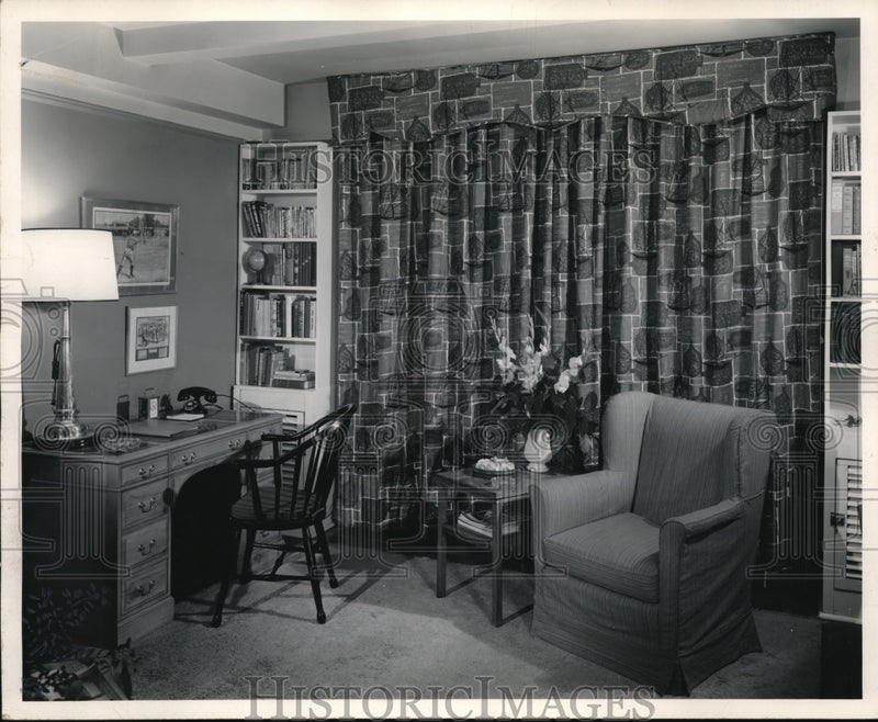 Load image into Gallery viewer, 1956 Press Photo Home sewing and amateur carpentry can make wonders to home
