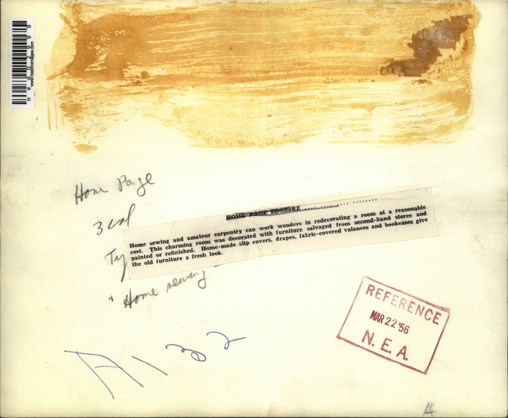 1956 Press Photo Home sewing and amateur carpentry can make wonders to home