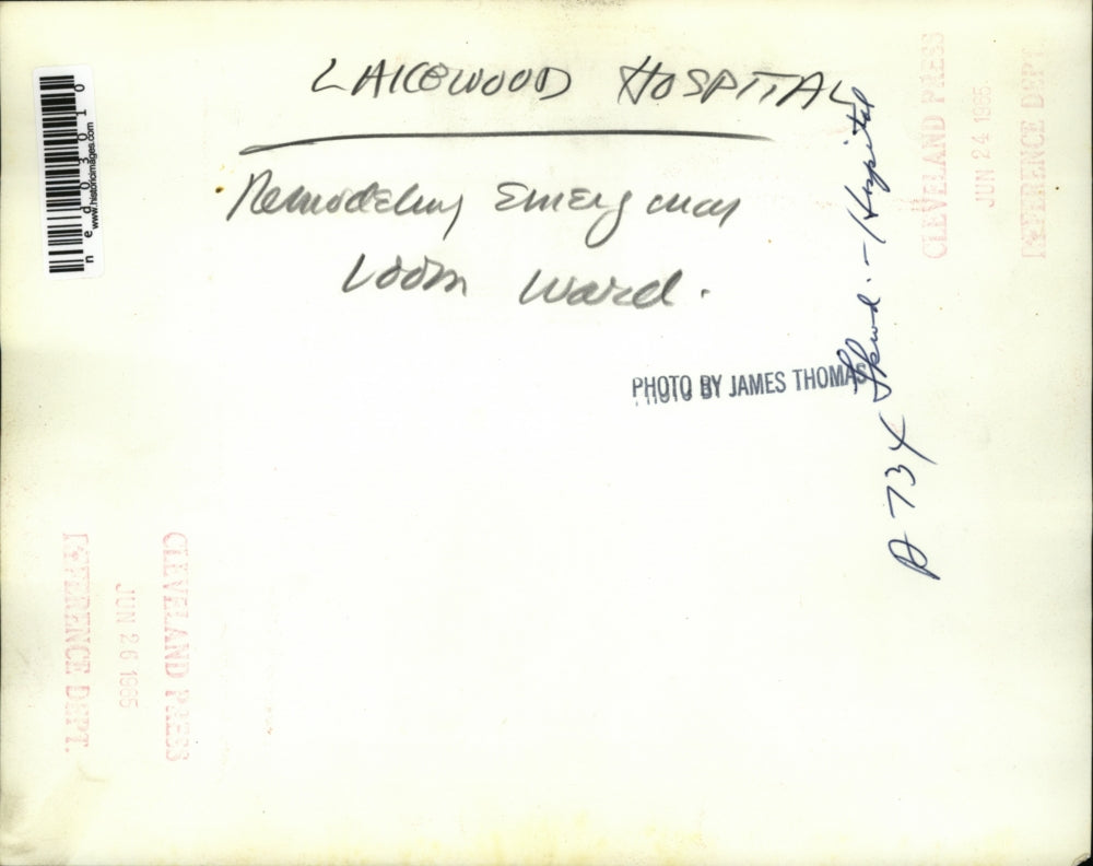 Press Photo Lakewood Hospital remodeling emergency room ward