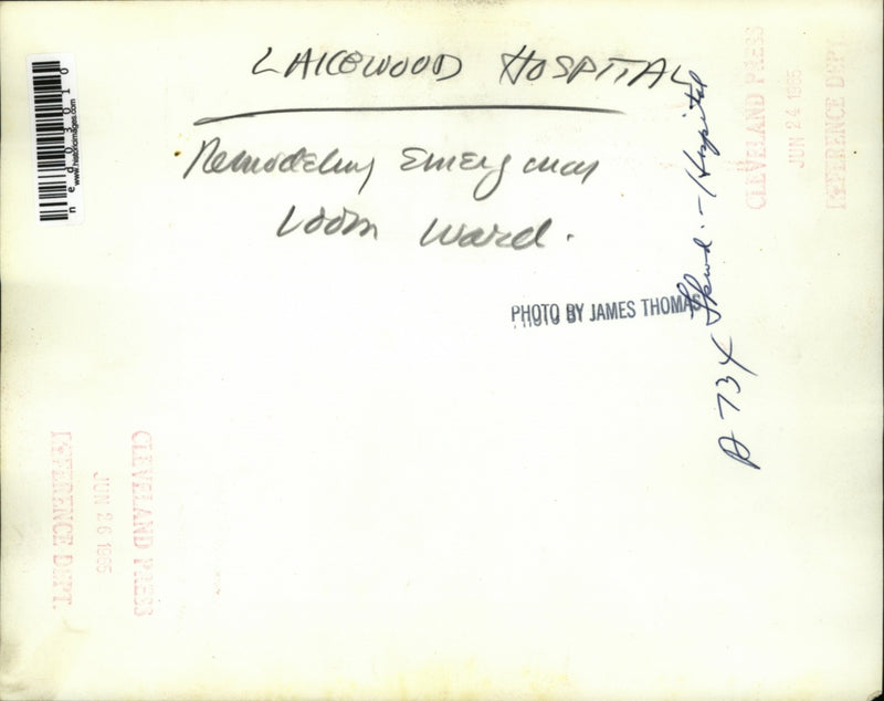 Load image into Gallery viewer, Press Photo Lakewood Hospital remodeling emergency room ward
