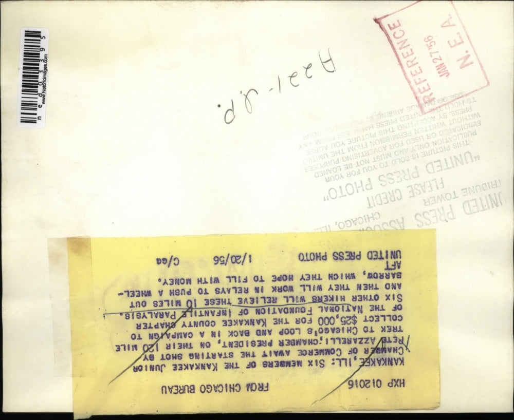 1956 Press Photo Kankakee Ill 6 members of Kankakee Junior Chamber of COmmerce