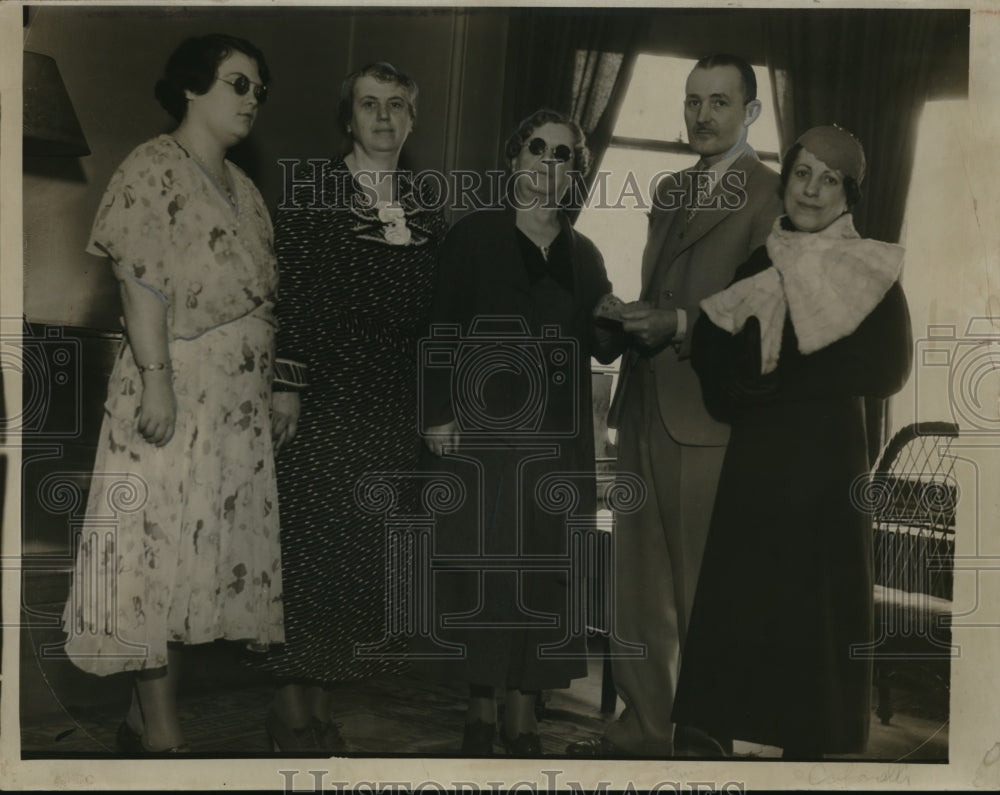 1934 Press Photo H E Lewis of Telling Belle Vernon Co Mabel Wensworth H Frantz