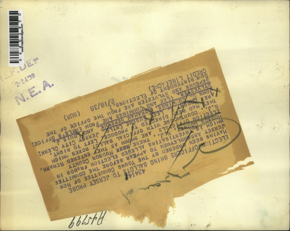 1938 Press Photo RE Lee, E Ertle,JC Cummings, A Sepenuk,LJ Sylvester& ballots