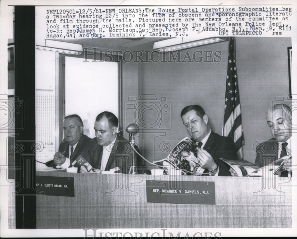 1961 Press Photo New Orleans House Postal Operations Subcommittee
