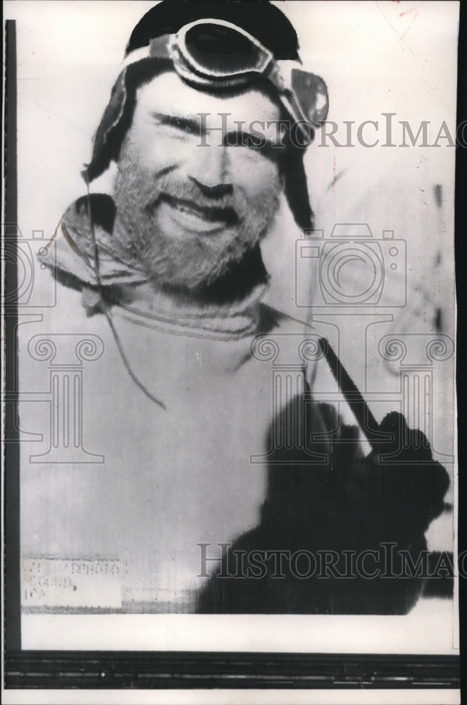 Load image into Gallery viewer, 1958 Press Photo Dr. Fuschs arrived and completing an epic 99 day expedition
