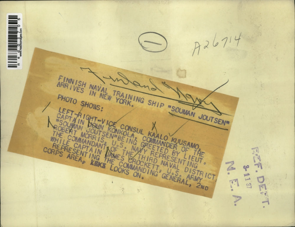 1937 Press Photo Greetings from Kuusamo, Morris, Crockkett - ned03706