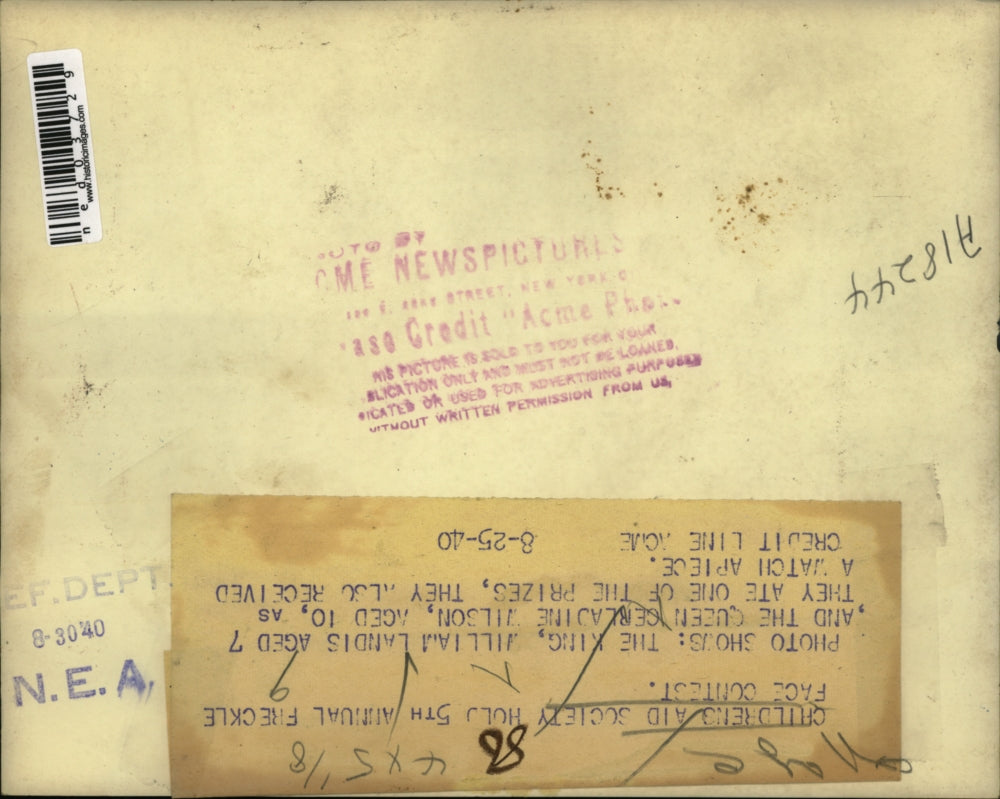 1940 Press Photo William Landis & Geraldine Wilson at Children's Aid Society