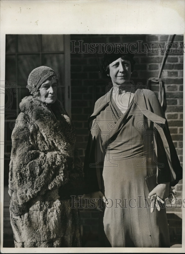 1933 Press Photo Mrs Claude Swanson & Mrs Cordell Hull wife of Sec of State